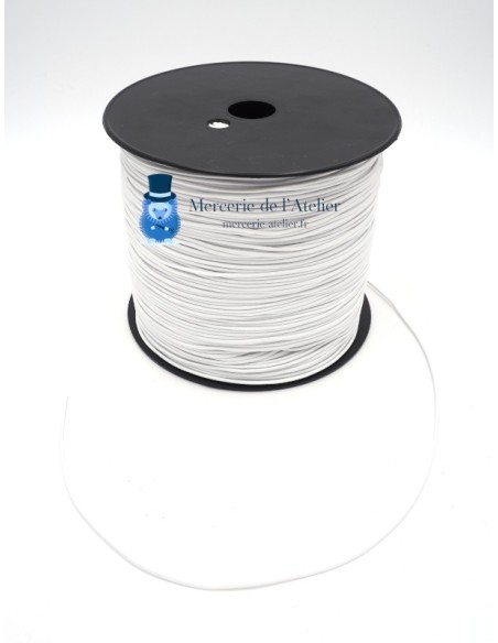 Elástico redondo 2mm - Branco