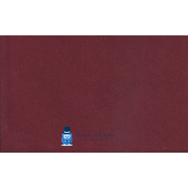 Unterkragenfilz - Bordeaux - 30x45cm - Wolle