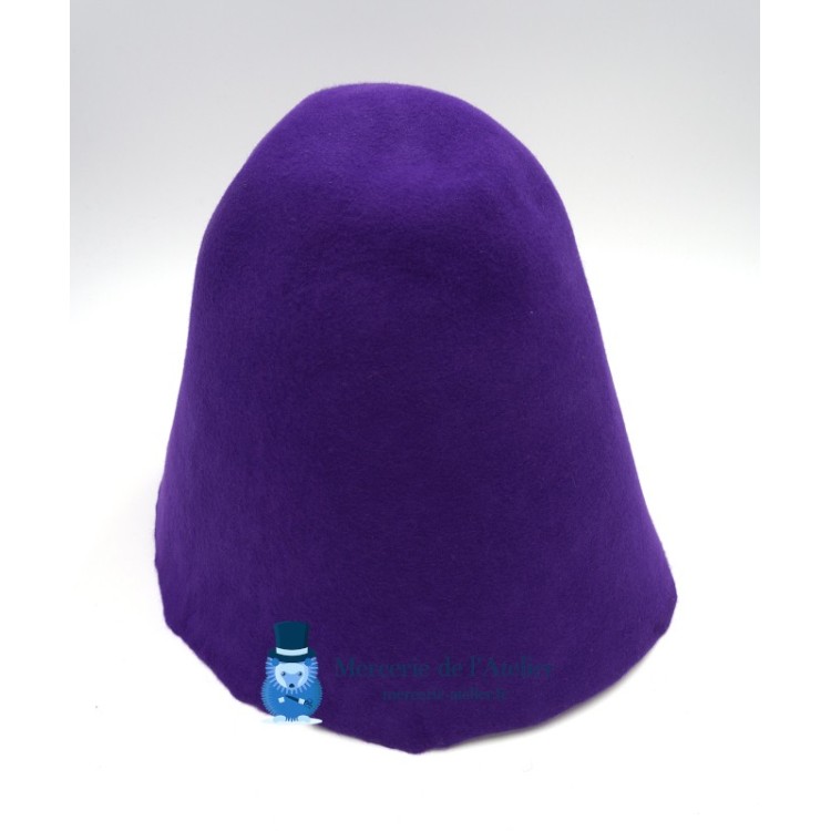 Cone de feltro de lã - Violeta