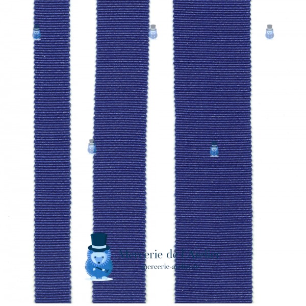 Gros grain 25mm - Bleu Roi - coton