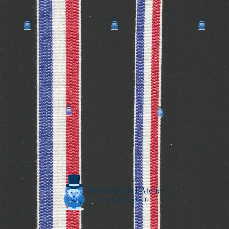 リボン - トリコロール - コットン