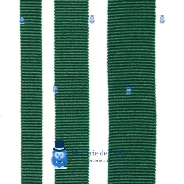 Gros grain 15mm - Vert Forêt - coton