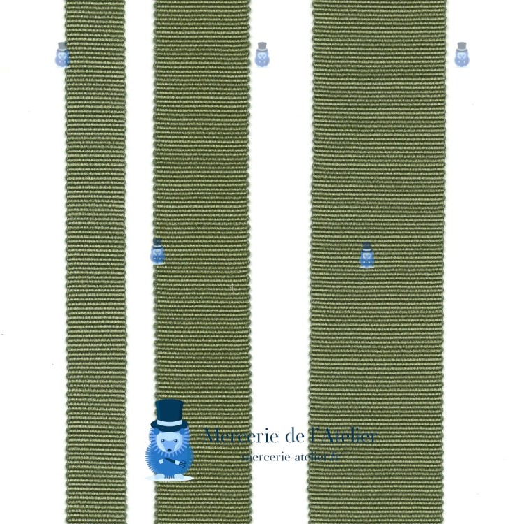 Gros grain 25mm - Verde Oliva - cotone