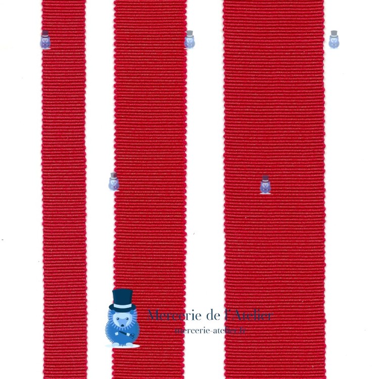 Gorgurão 25mm - Vermelho Cereja - algodão