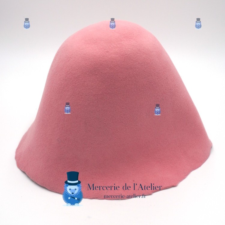 Cone de feltro de lã - Rosa Pó