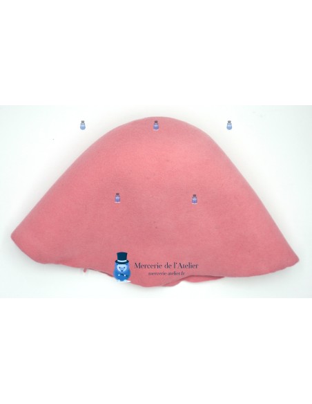 Cone de feltro de lã - Rosa Pó 2