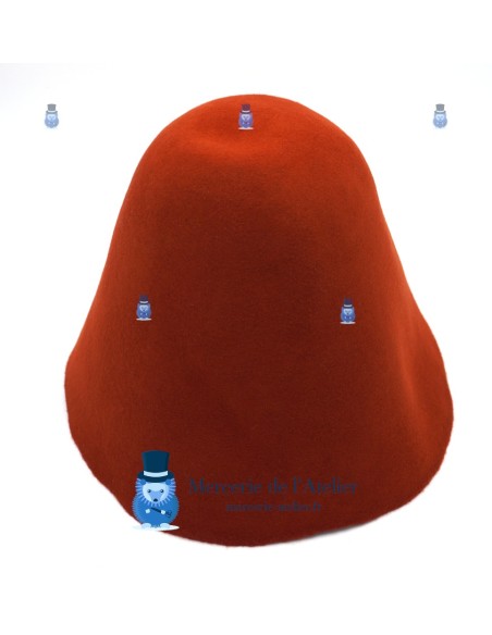 Wool felt cone - Rust