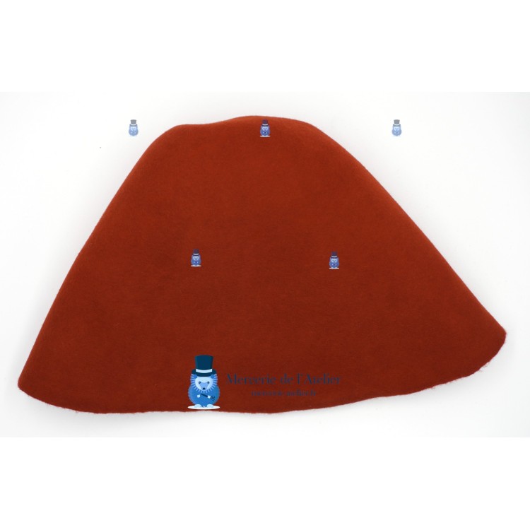 Wool felt cone - Rust