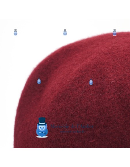 Boiled wool cone - Bordeaux