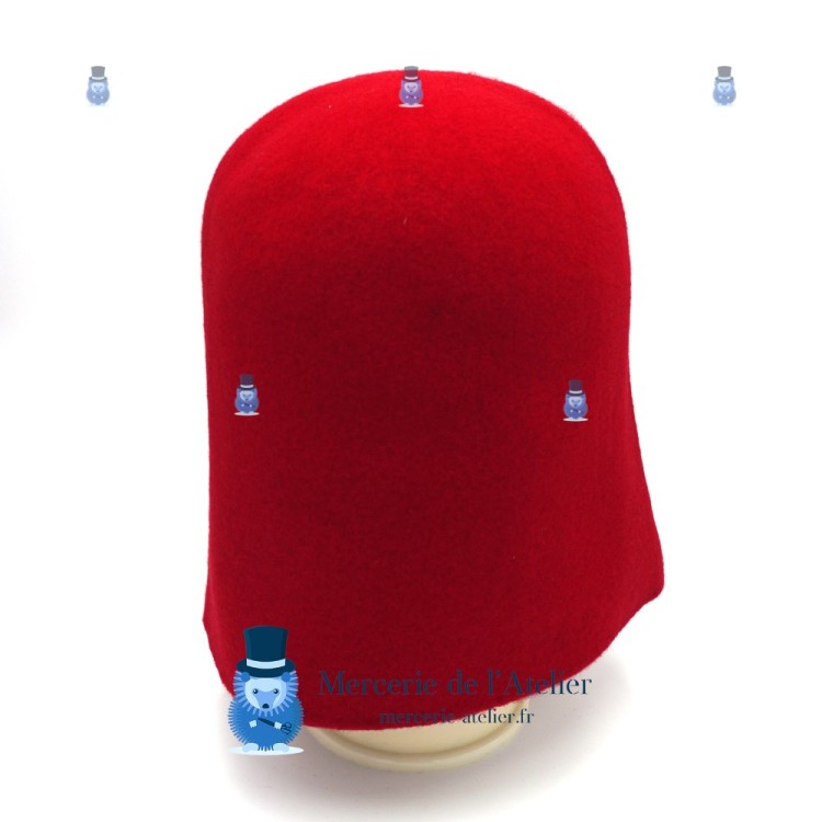 Cono de lana hervida - Rojo Cereza