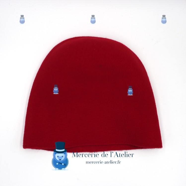 Cono de lana hervida - Rojo Cereza