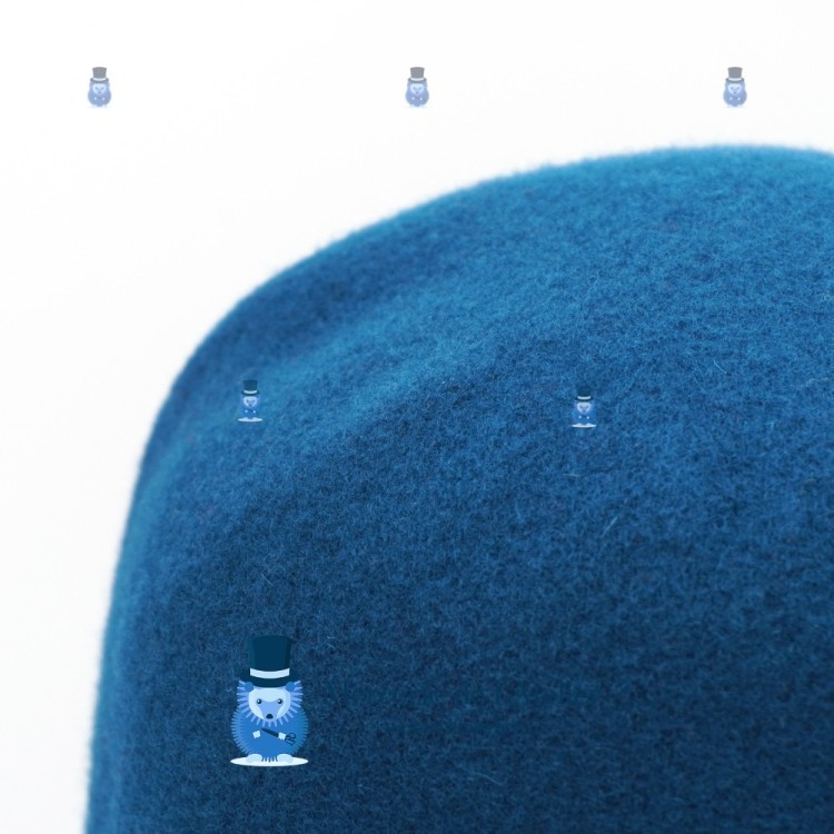 Cono in lana cotta - Blu Anatra