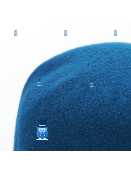 Boiled Wool Cone - Teal Blue