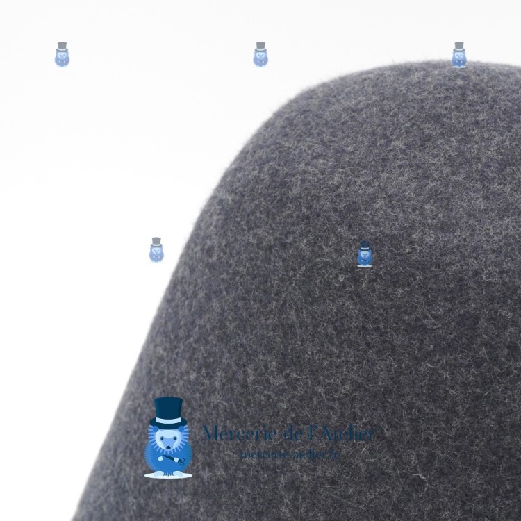 Cono in Feltro di Lana - Grigio Antracite Melange