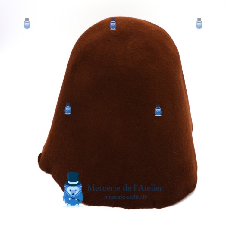 Woolfelt Hat Body - Brown