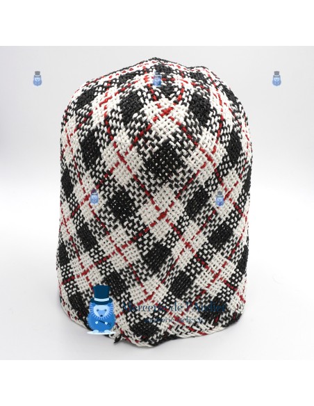 Cono de ganchillo - Tartán Negro y Blanco