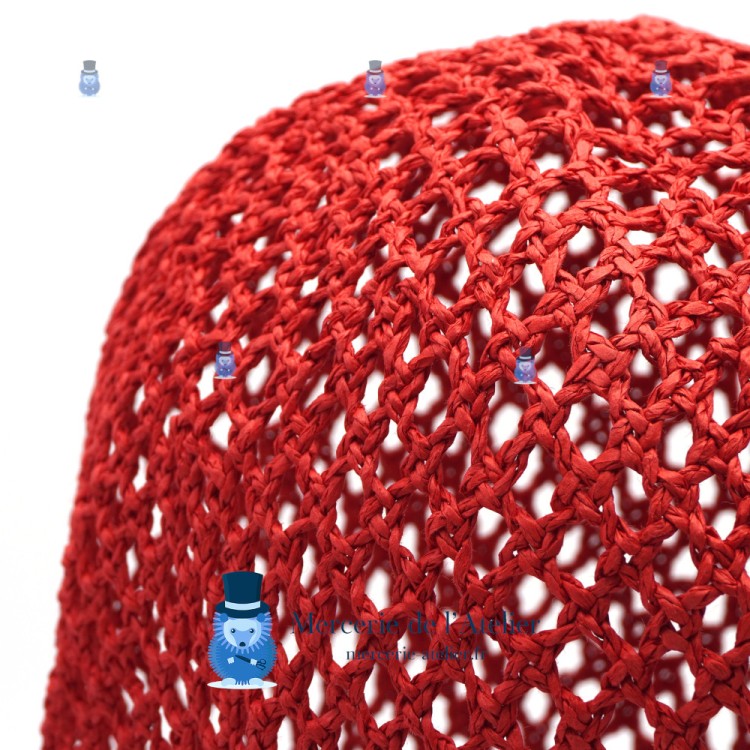 Opengewerkte gehaakte kegel - Rood