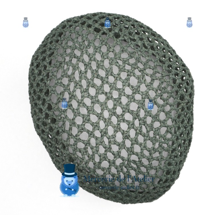 Cono all'uncinetto traforato - Verde Abete