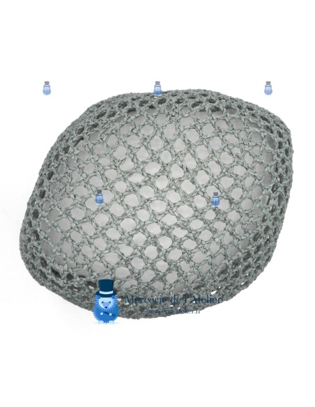 Openwork Crocheted Cone - Zinc Grey 2