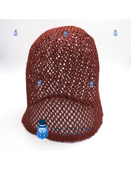 Cono all'uncinetto traforato - Rosso Cotto