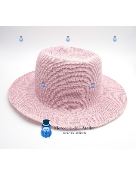 Panamá crochê - Rosa Pó
