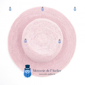 Panama au crochet - Rose Poudré