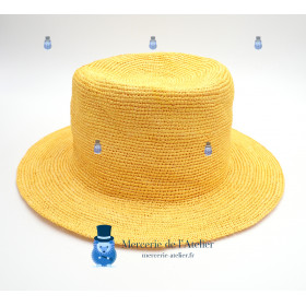 Panama au crochet - Jaune Pale