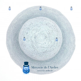 Panama au crochet - Bleu Ciel