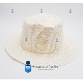 Panama au crochet - Blanc
