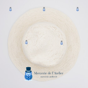 Panama au crochet - Blanc