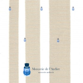 Gros grain 45mm - Naturel - coton