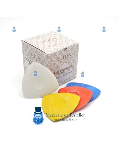 Driehoekig kleermakerskrijt - Doos van 10 - Geassorteerde kleuren