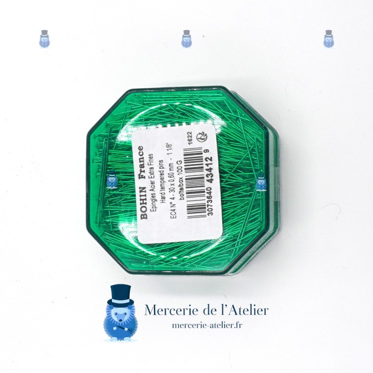 Alfinete Couturex n.° 4 Extra Fino - 100g - Bohin