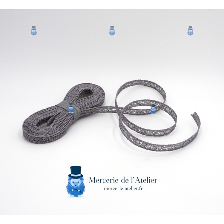 Treccia di canapa 12mm - Grigio
