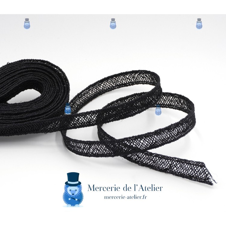 Hanfgeflecht 12mm - Schwarz