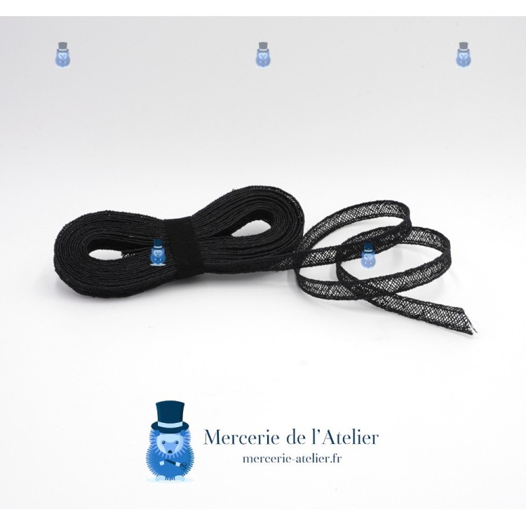 Hanfgeflecht 12mm - Schwarz