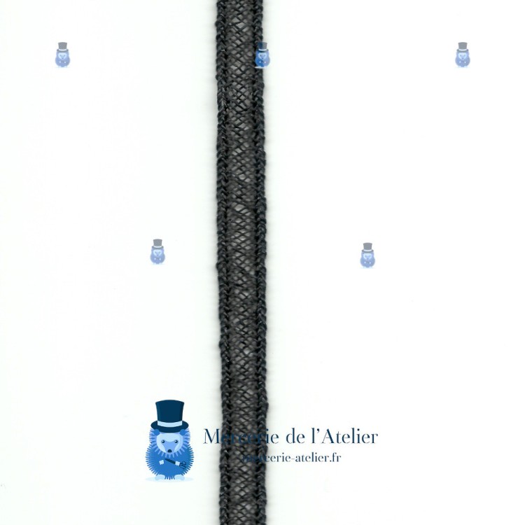 Hanfgeflecht 12mm - Schwarz
