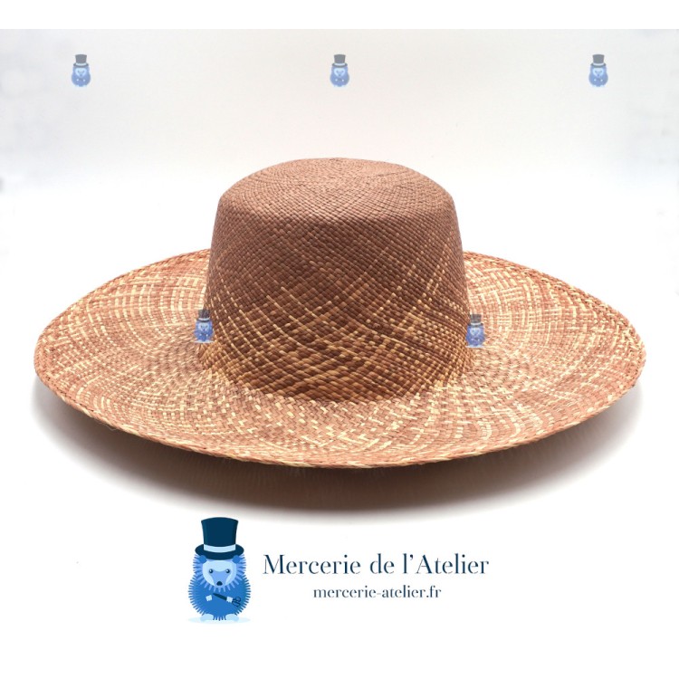 Panama capeline - Natural and Taupe