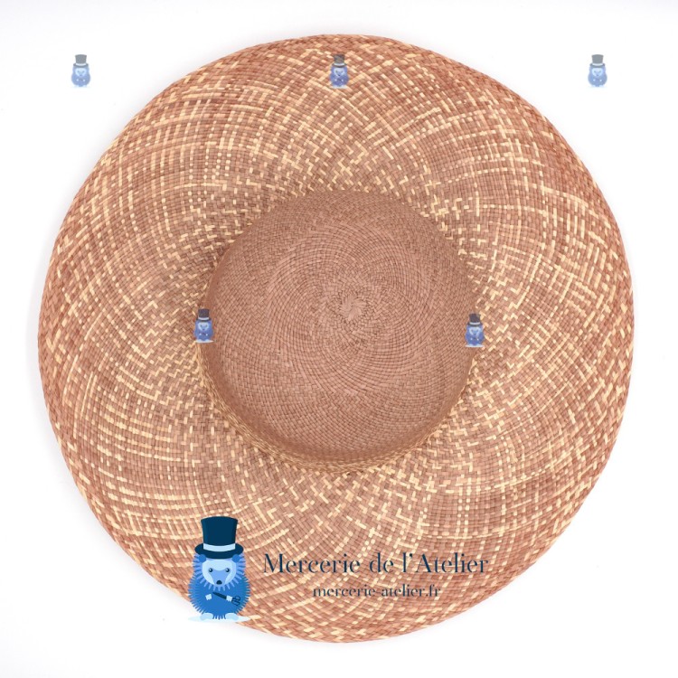 Panama capeline - Natural and Taupe