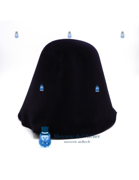 Cono in feltro di coniglio vellutato - Nero