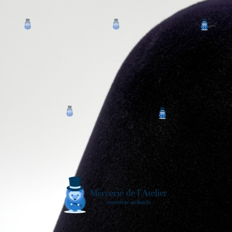 Cono de fieltro de conejo aterciopelado - Negro