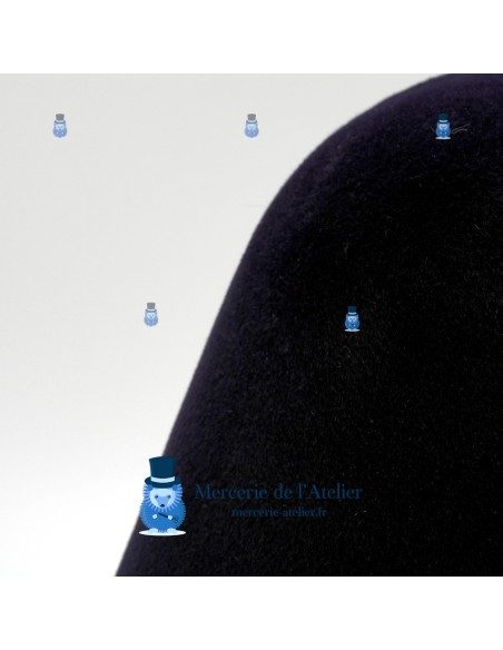 Cono in feltro di coniglio vellutato - Nero