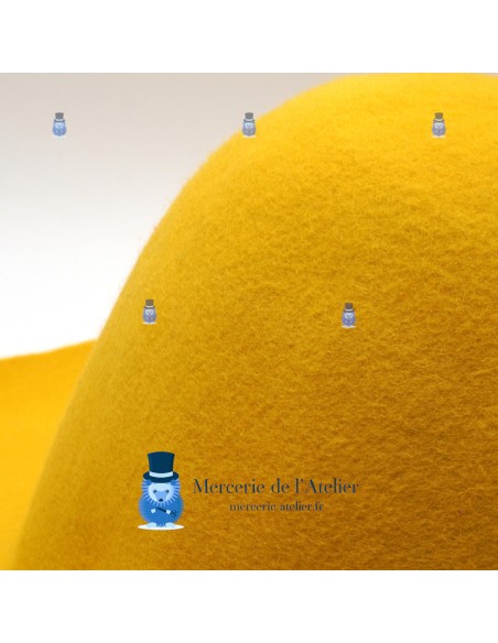 Yellow Wool Felt Capeline Base | Professional Millinery Blank 180g