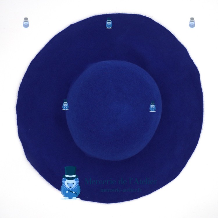 Stumpenform Wollfilz - Königsblau