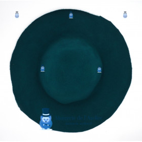 Capeline feutre de laine 180gr - Vert Pin
