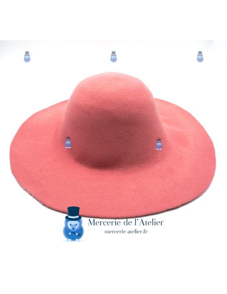 Deep Rose Felt Capeline Base | Professional Millinery Blank 120g