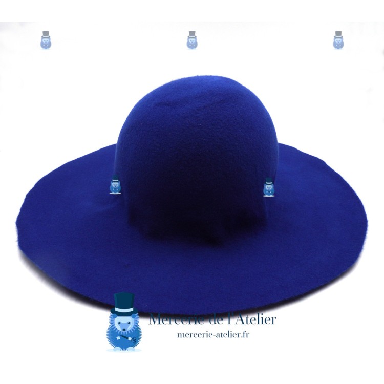 Royal Blue Felt Capeline Base | Professional Millinery Blank 120g