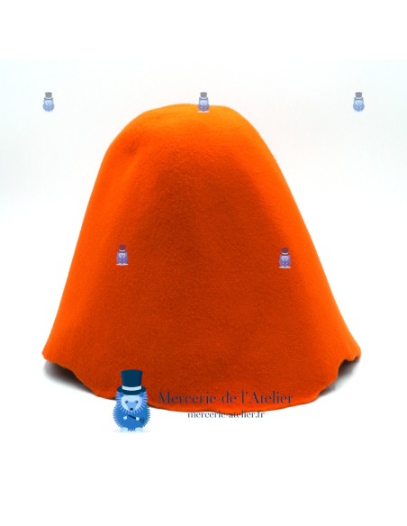 Cone feltro de lã - Laranja