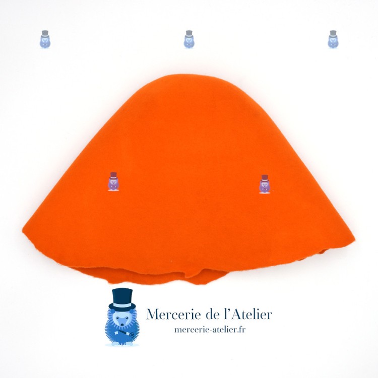 Cono fieltro de lana - Naranja