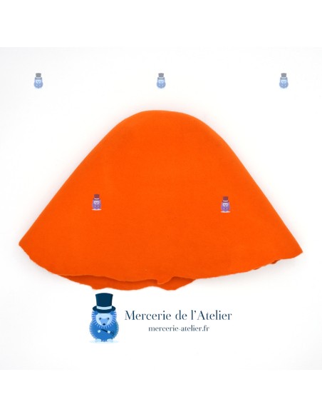 Cono fieltro de lana - Naranja 2